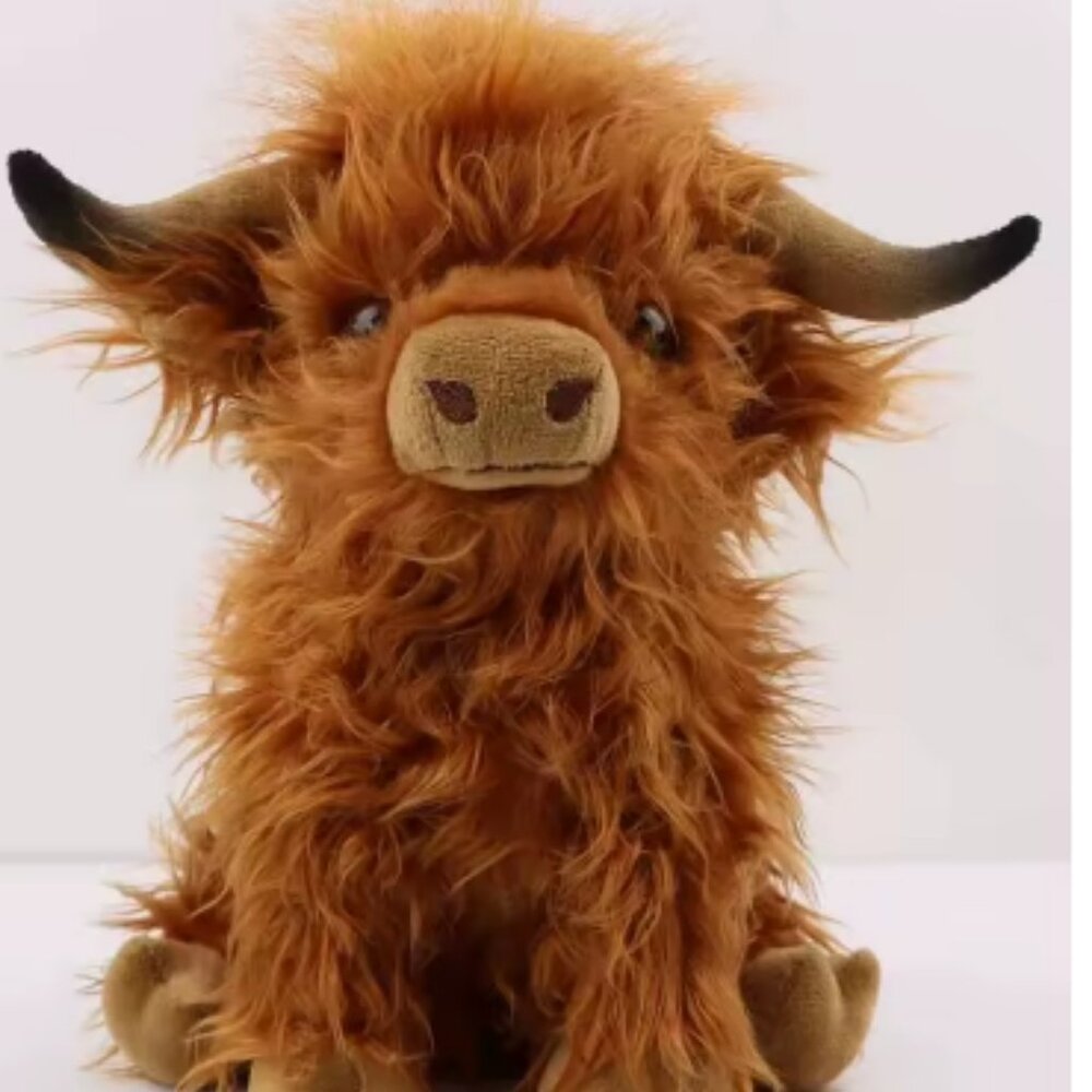 Simulation Highland Cow Plush Animal Doll Soft Stuffed Highland Cow Plush Toy Ka